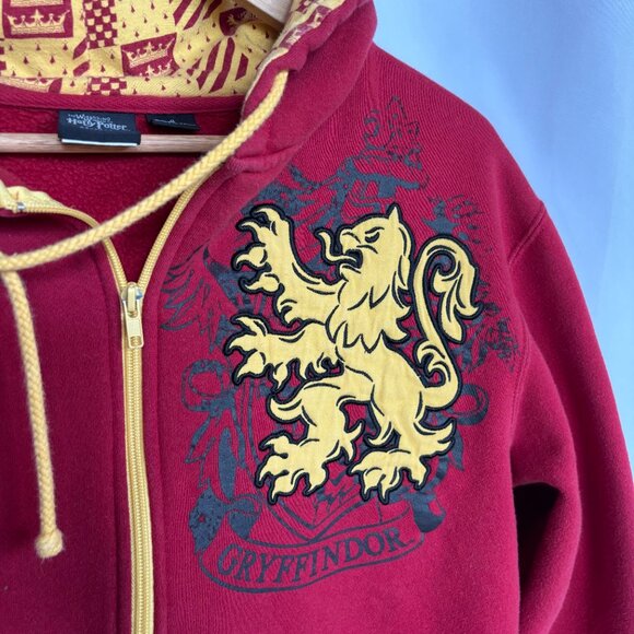 Harry Potter Men's Gryffindor Full Zip Hoodie Size Small EUC - Picture 3 of 10